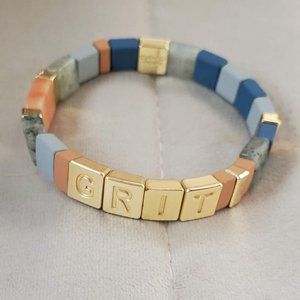 Stretch bracelet with a message - GRIT